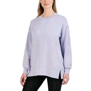 Sage Collective Womens S Dropped Shoulders Tunic Scuba Sweatshirt Relaxed Purple